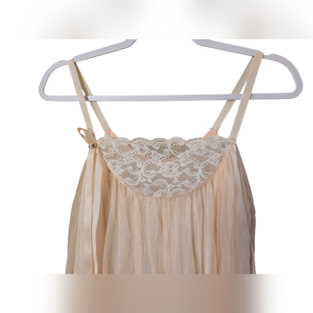 Vintage 50s/60s Light Pink Nightgown And Robe. Small - Picture 3 of 16